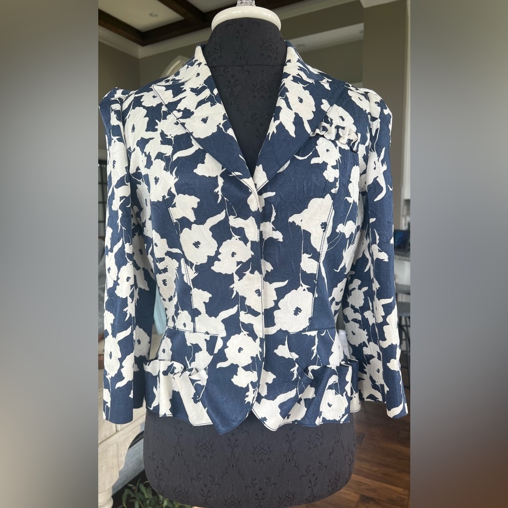Oscar de la Renta Floral Blazer